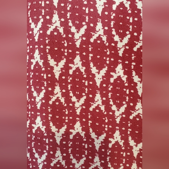 💚5/$25 Vince Camuto Red Oversized Draped Hi Lo Long Sleeve Blouse Size Medium - Picture 6 of 7